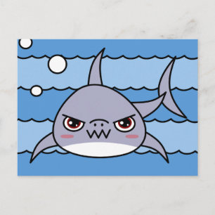 Kawaii Shark Briefkaart