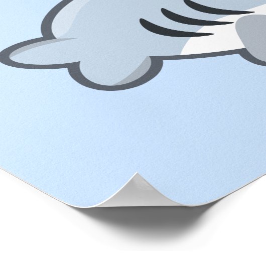 Kawaii Shark Poster (Hoek)