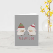 Kawaii Sheep in kerstmis Kaart (Gele Bloem)