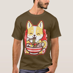 Kawaii Shiba Inu Akita Corgi Ramen Cute Noodles Do T-shirt
