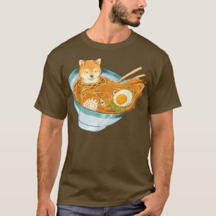 Kawaii Shiba Inu Akita Corgi Ramen Malse Noedels D T-shirt