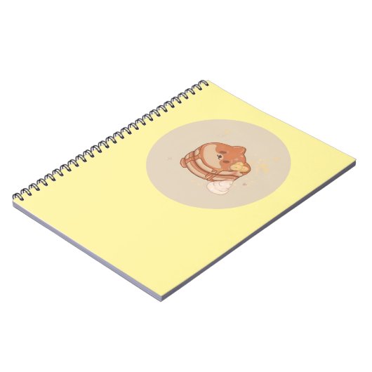 Kawaii Shiba Inu Bananas Pannenkoeken Notitieboek (Linkerzijde)