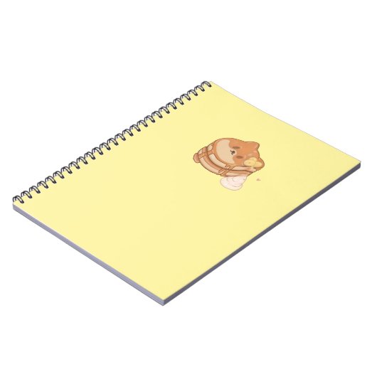 Kawaii Shiba Inu Bananas Pannenkoeken Notitieboek (Linkerzijde)