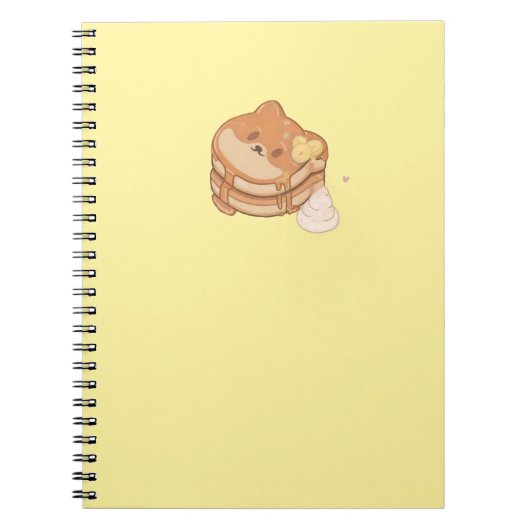 Kawaii Shiba Inu Bananas Pannenkoeken Notitieboek (Voorkant)