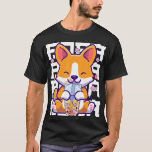 Kawaii Shiba Inu Dog Bubble Tea Boba Anime Gifts G T-shirt