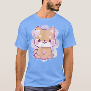 Kawaii Shiba Inu Pastel Gothic Sakura Flower T-shirt