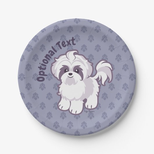 Kawaii Shih Tzu Papieren Bordje (Voorkant)