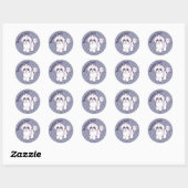 Kawaii Shih Tzu Ronde Sticker (Vel)