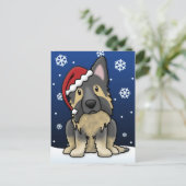Kawaii Shiloh Shepherd Kerstmis Feestdagenkaart (Staand voorkant)