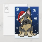 Kawaii Shiloh Shepherd Kerstmis Feestdagenkaart (Voorkant / Achterkant)