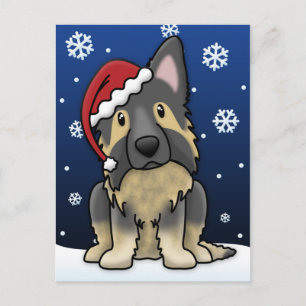 Kawaii Shiloh Shepherd Kerstmis Feestdagenkaart