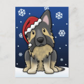 Kawaii Shiloh Shepherd Kerstmis Feestdagenkaart (Voorkant)