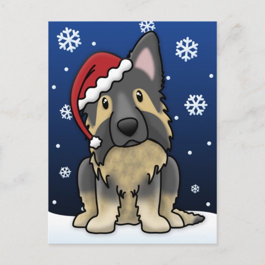 Kawaii Shiloh Shepherd Kerstmis Feestdagenkaart (Voorkant)