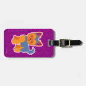 Kawaii Short Hair Yorkie Cartoon Dog Bagagelabel (Voorkant horizontaal)