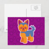 Kawaii Short Hair Yorkie Cartoon Dog Briefkaart (Voorkant / Achterkant)