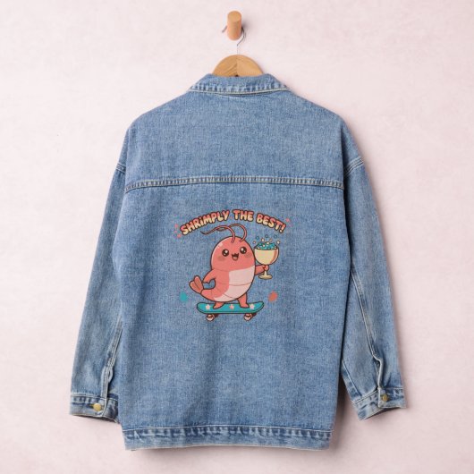 Kawaii Shrimp (ly) the Best  Denim Jacket (Hangar)