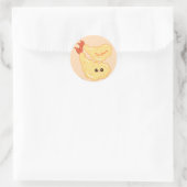 Kawaii Shrimp Tempura Drawing Japans Ronde Sticker (Tas)