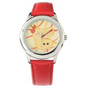 Kawaii Shrimp Tempura Tekening Japanse Stomme Horloge