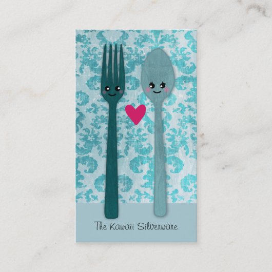 Kawaii Silverware Visitekaartjes (Voorkant)