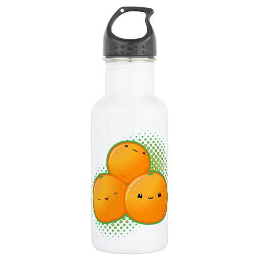 Kawaii Sinaasappels Liberty Bottle Waterfles (Voorkant)