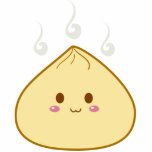 Kawaii "SioPao" Meatbun Fotobeeldje Sleutelhanger<br><div class="desc">Een kawaii (schattig) Meatbun (siopao).</div>