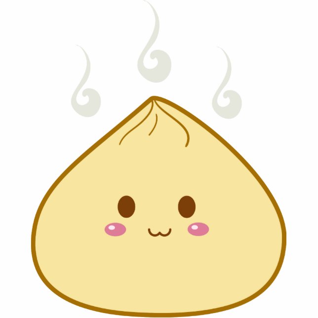 Kawaii "SioPao" Meatbun Fotobeeldje Sleutelhanger (Voorkant)