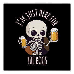 Kawaii Skelet Halloween Oktoberfest Perfect Poster