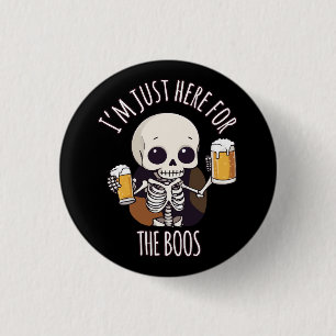 Kawaii skelet Halloween Oktoberfest Ronde Button 3,2 Cm