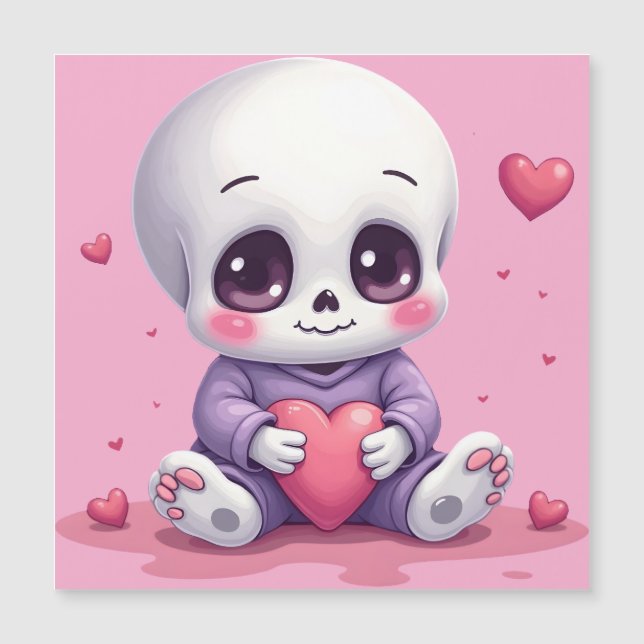 Kawaii Skelet met Hart (Voorkant)