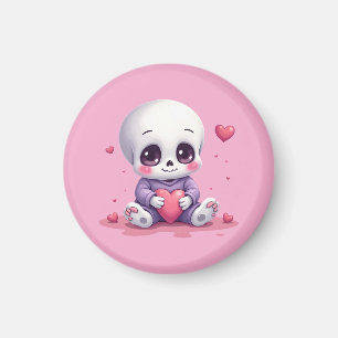 Kawaii Skelet met Hart Magneet
