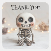 Kawaii Skeleton Dank u Stickers (Voorkant)