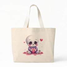Kawaii Skeleton Holding Heart