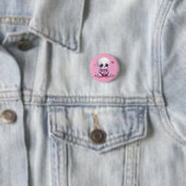 Kawaii Skeleton Holding Heart Ronde Button 3,2 Cm (In situ)