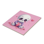 Kawaii Skeleton Holding Heart Tegeltje (Zijkant)