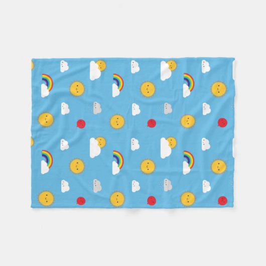 Kawaii Skies Fleece Deken (Voorkant (Horizontaal))