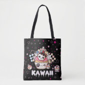 Kawaii skull cupcakes tote bag (Voorkant)