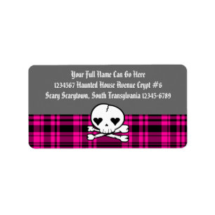 Kawaii Skull & Hot Pink Pset Etiket