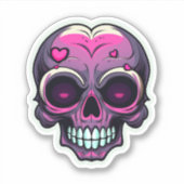 Kawaii Skull Sticker (Voorkant)