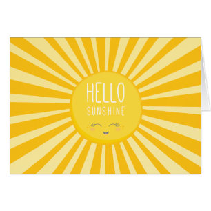 KAWAII SKY heldere, vette gele glimlachende zonnes