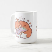 Kawaii Slaap Gamen Vos Mok (Voorkant links)