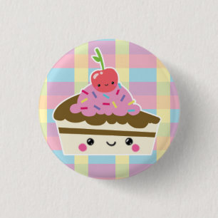 Kawaii-slang op kleurrijke controles ronde button 3,2 cm