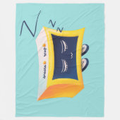 Kawaii Slapende Alarm Clock Character Fleece Deken (Voorkant)