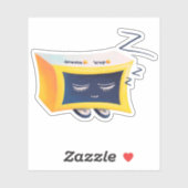 Kawaii Slapende Alarm Clock Character Sticker (Vel)