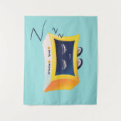 Kawaii Slapende Alarm Clock Character Wandkleed (Voorkant)