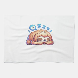 Kawaii Slaperige Luiaard Slaap Zzz Grappig Lui Die Theedoek