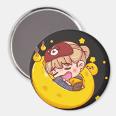 Kawaii Sleeping Girl Magneet (Voorkant / Achterkant)