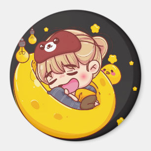 Kawaii Sleeping Girl Magneet