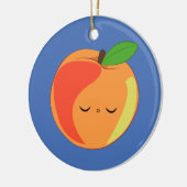 Kawaii Sleepy Lil’ Peach Keramisch Ornament (Links)