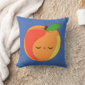 Kawaii Sleepy Lil’ Perzikkussen Kussen (Deken)