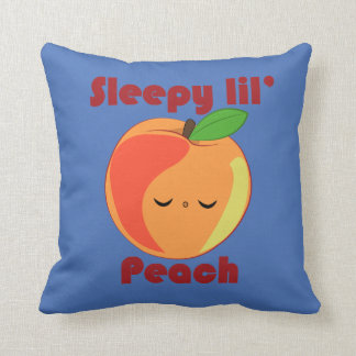 Kawaii Sleepy Lil’ Perzikkussen Kussen